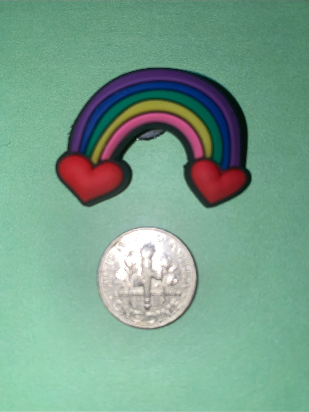 (10 for $15) Rainbow w/ a heart on both ends Crocs Shoe Charms